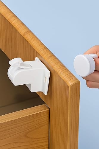 Miniatura 2 de Kit de 36 piezas a prueba de bebés  Cerraduras magnéticas para gabinetes, protectores de esquinas transparentes, cubiertas de tomacorrientes,