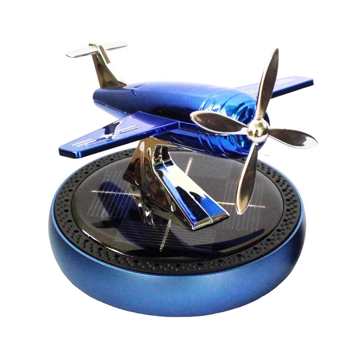 Solar Powered Car Perfume Diffuser/Dispenser Glider Airoplane Design, Auto Rotation Fan | For Car Dashboard with Perfume liquid & Organic Fragrance