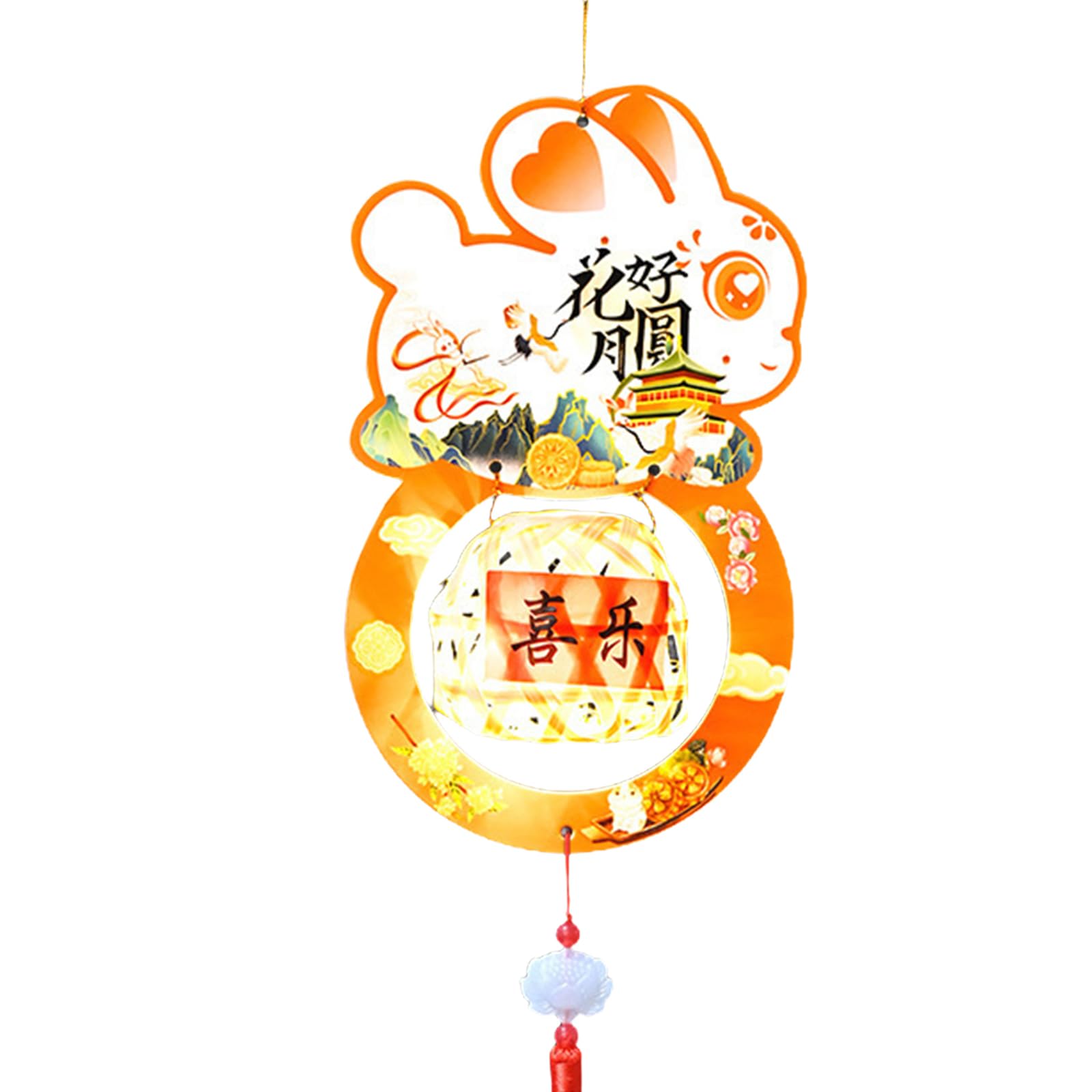Carotoe The Flowers Are Full 8 Set Rabbits Lamps For Festival Traditional Chinese Scaldfish Light Decoration Holiday Decorating Supplies Cultural Party Supplies