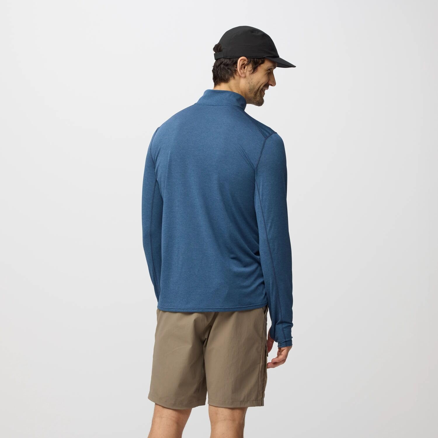 Fjällräven Męski T-shirt Abisko Day Hike Half Zip T-shirt, niebieski indygo, L