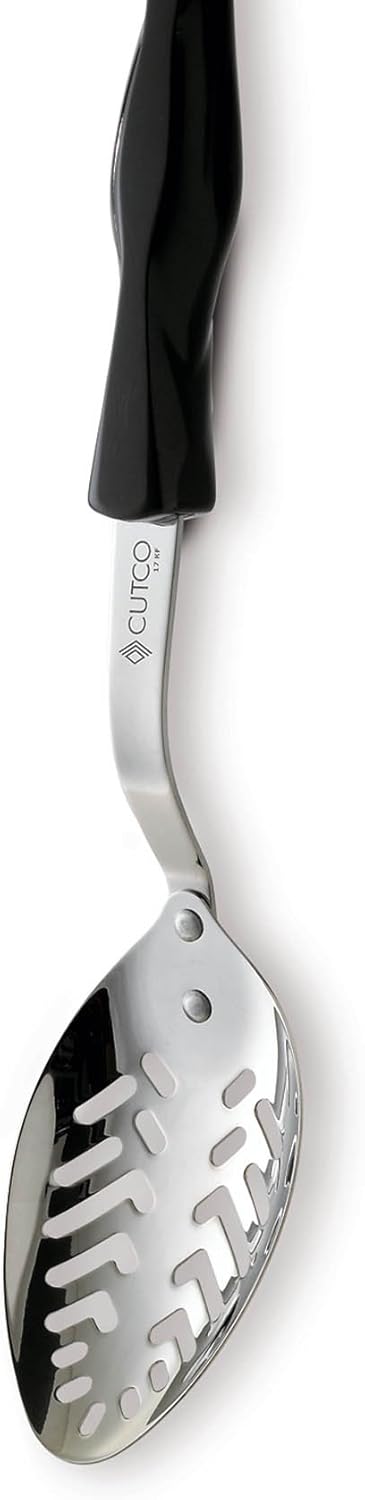 CUTCO Model 1718 5pc Kitchen Tool Set with Cherry Oak Holder ........Includes #1716 Slotted Turner, #1712 Basting Spoon, #1713 Slotted Spoon, #1715 Ladle, #1714 MixStir (all with Classic Brown,