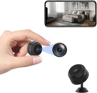 Hidden Camera Mini Spy Camera: Security Cameras Indoor Outdoor - HD 1080P Portable Camera - WiFi Wireless Camera with Night Vision - Motion Detection - Nanny Cams Home & Office