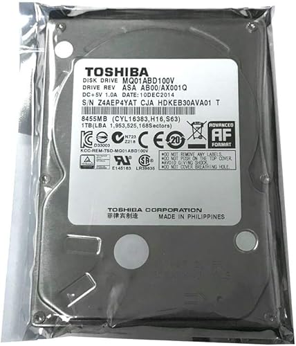Miniatura 3 de Toshiba Disco duro para portátil SATA 3.0Gbs de 2.5 pulgadas (MQ01ABD100V) de 1 TB y 5400 RPM