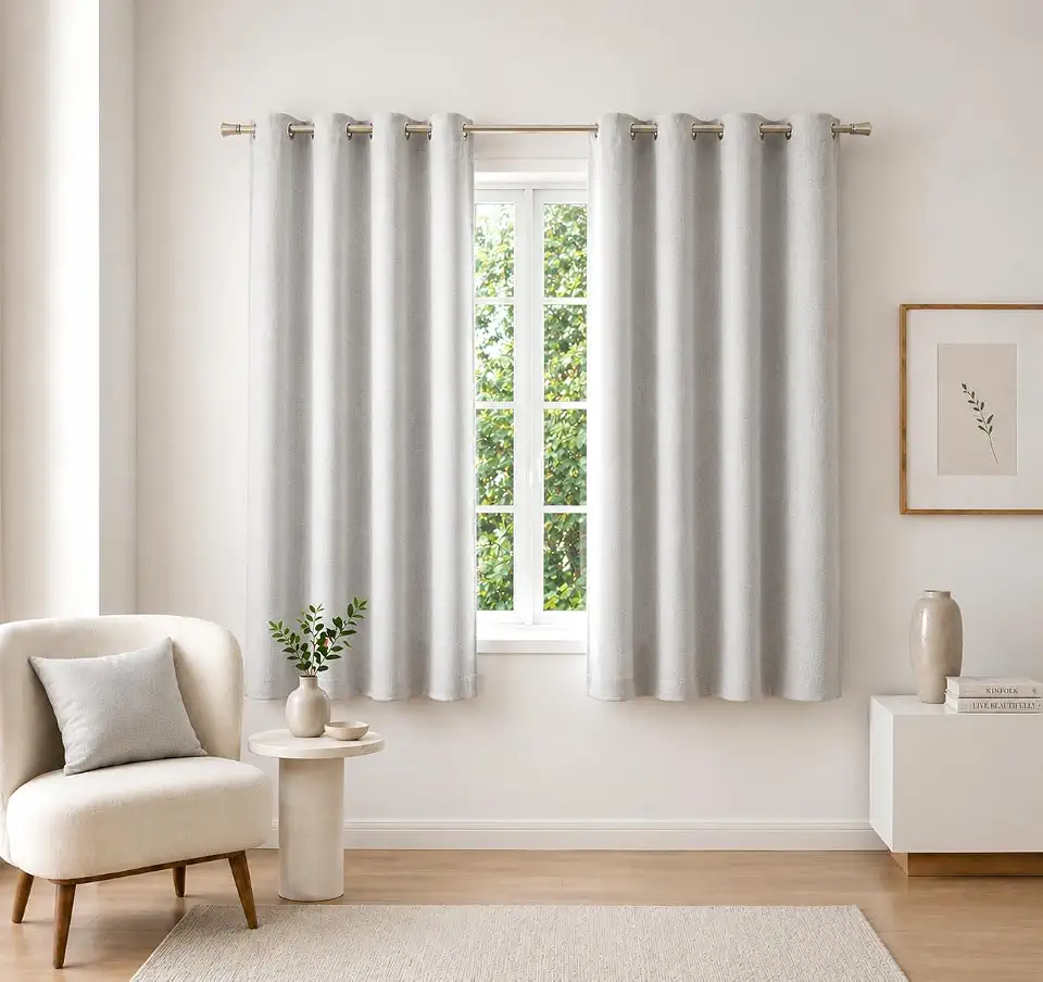 Cortina Tecido Linho Blackout Corta Luz 100% 2,70 x 1,60m (Cinza)