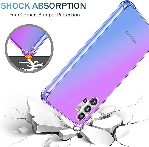 Miniatura 6 de Funda para Galaxy A32 5G Galaxy M32 5G, transparente, lindo, degradado, colorido, delgado, suave, TPU, a prueba de golpes, antiarañazos, funda