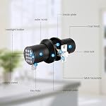 FITNATE Smart Lock, sans clé Smart Lock Digital Porte Lock avec clavier, étanche à l'eau porte clavier électronique avec clés de rechange, idéal pour la maison, l'hôtel et le bureau