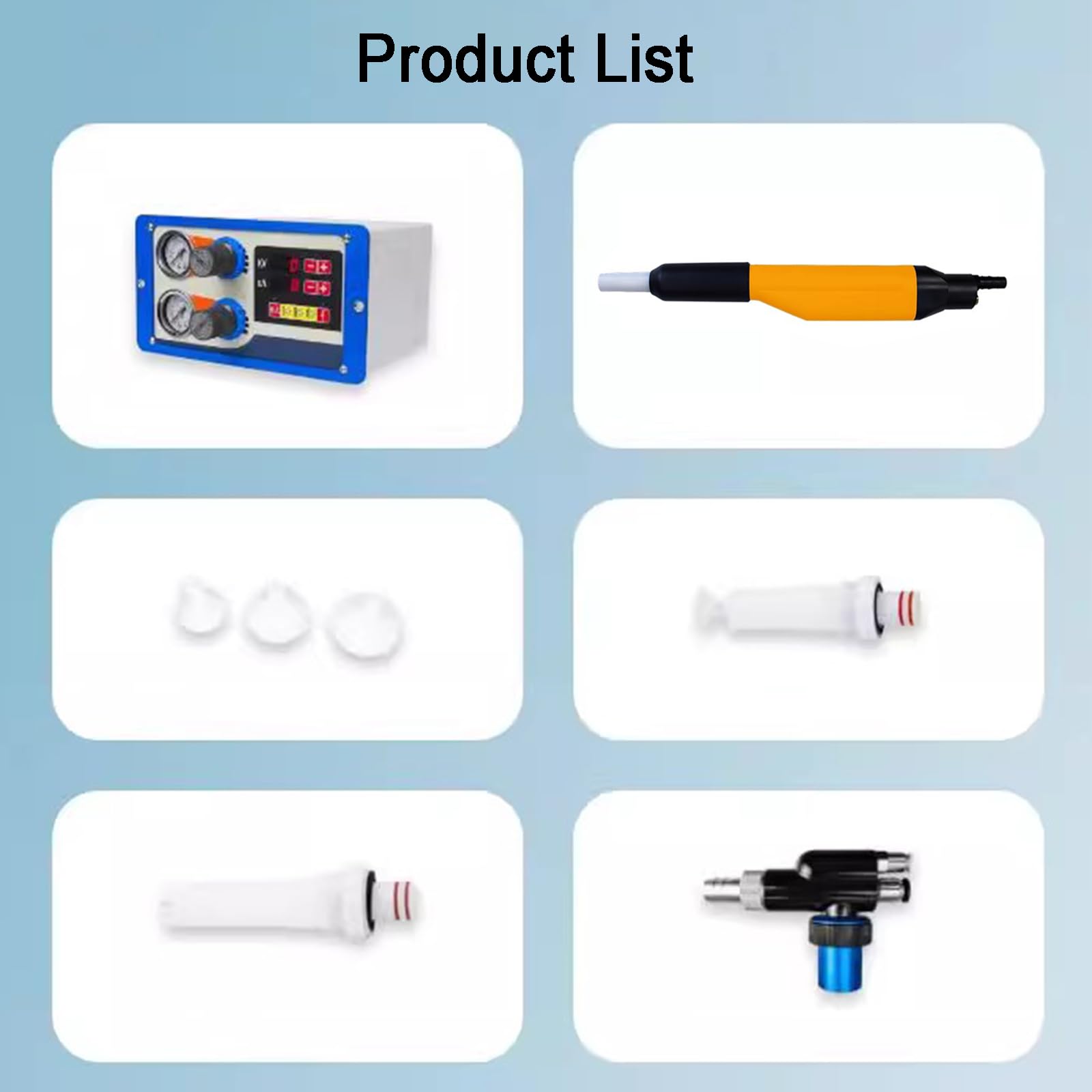 Juego De Máquina De Pulverización Electrostática, Kit De Pistola De Recubrimiento En Polvo, Cantidad De Pulverización Ajustable, con Pantalla LCD, Barómetro