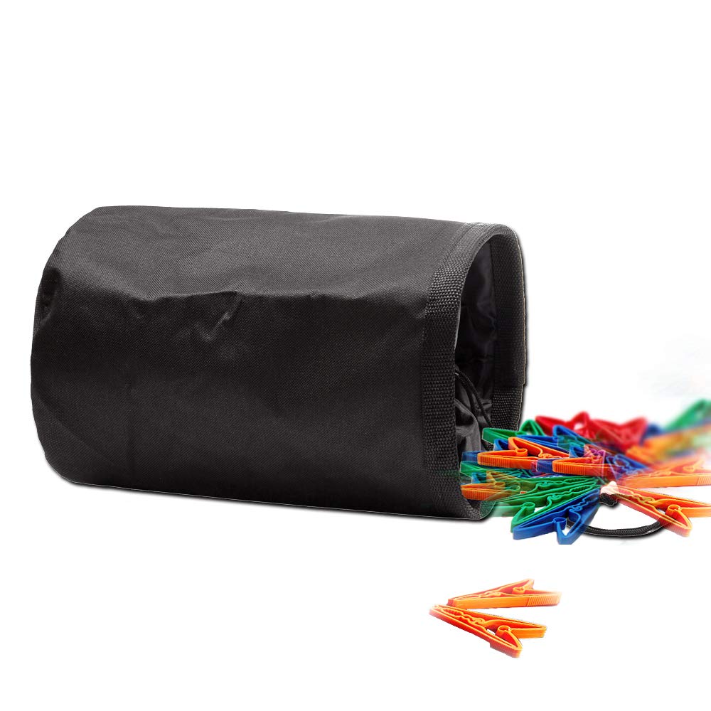 Borsa Per Mollette Da Bucato Meowoo - Impermeabile, Con Gancio, 20x20x27 Cm, Nero - Foto 8