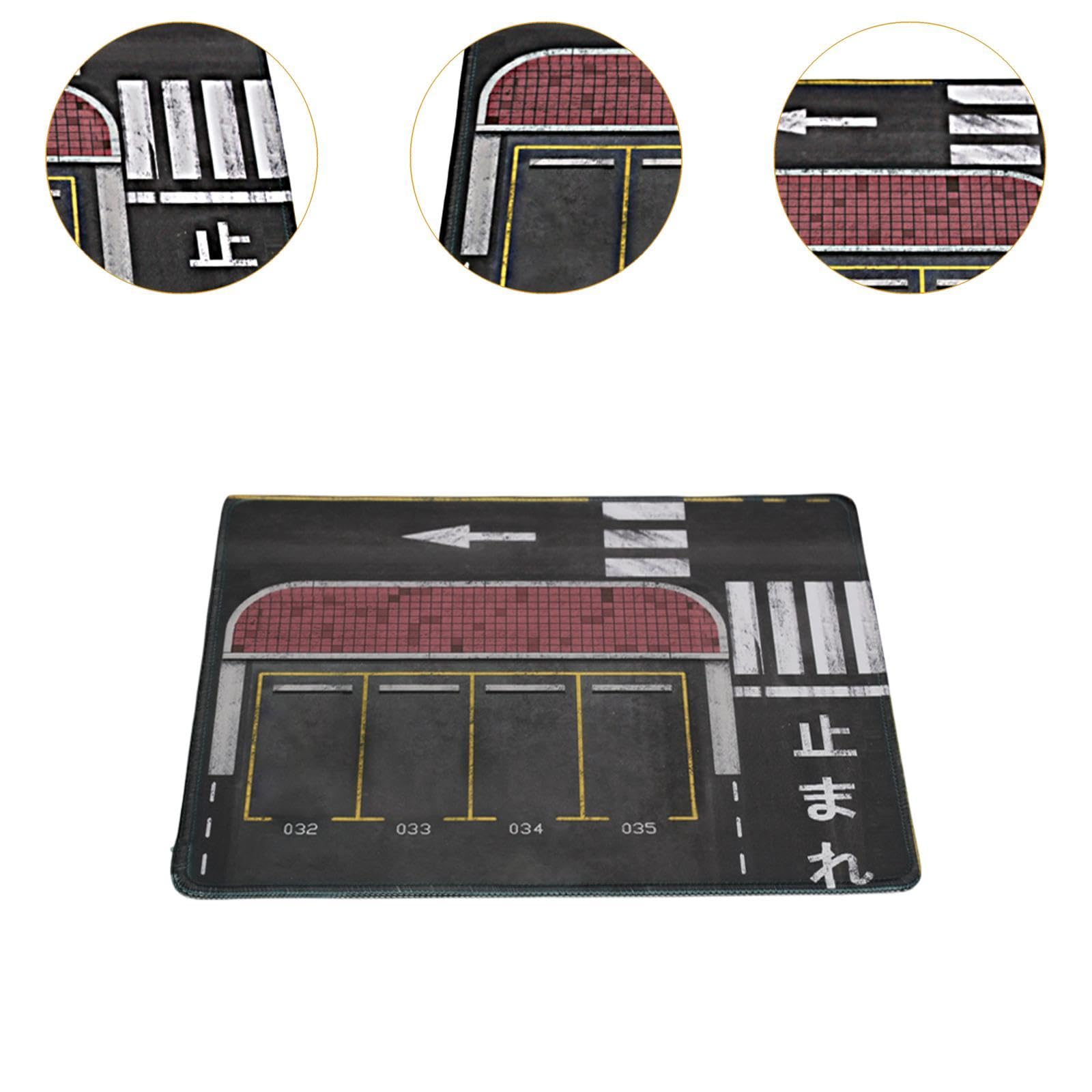 Tappetino per Parcheggio in 1:64, Modello di Veicolo, Tappetino per Mouse, Versatile, per Esposizione di Scene di Garage Pressofuse, ID, 30x25 cm