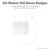 Avery Heavy Duty Badge Holders, 3" x 4", 100 Horizontal ID Badge Holders with Cords (2922) – view 3