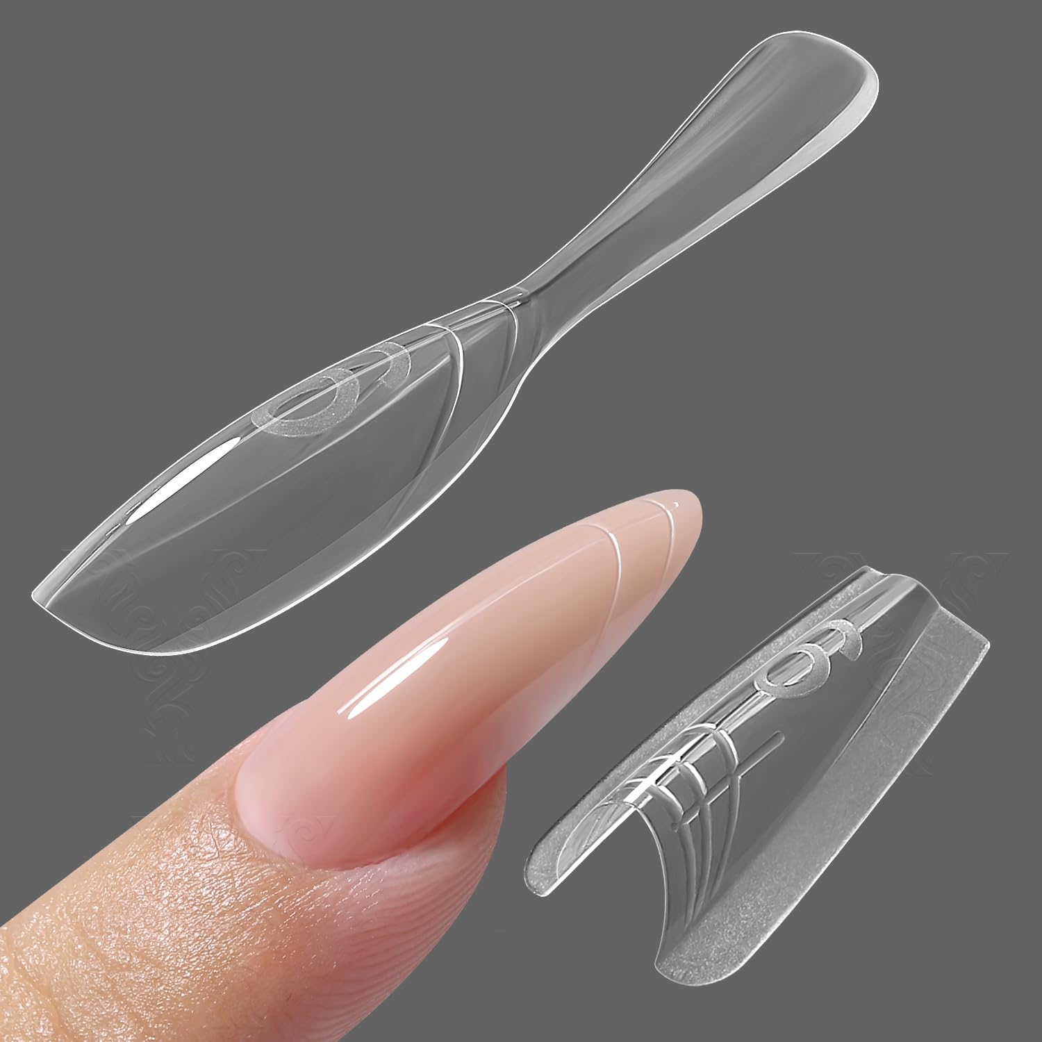 YOKEFELLOW Dual Nail Forms Sandwich Nagel Formen Dual 240 Stück transparente Nagelverlängerung Verlängerung Nagel Gel Formen Set für Polygel Extension Nagelkunst Salon
