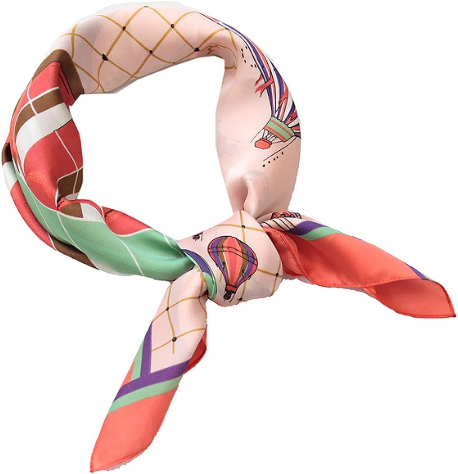 Kkusebo L30 Women's Square Soft Satin SCARF Balloon printed Made in Korea