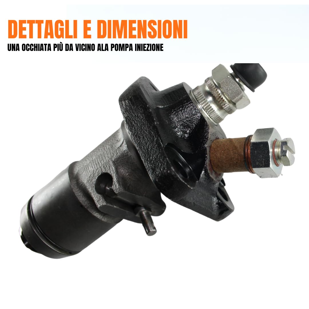 Pompa Iniezione Completa Compatibile per Motore Lombardini Diesel LDA450, LDA510, 3LD510, 4LD640, LDA640, LDA 96, LDA97, LDA100, 4LD820, LDA820 per Motozappa e Motocoltivatore