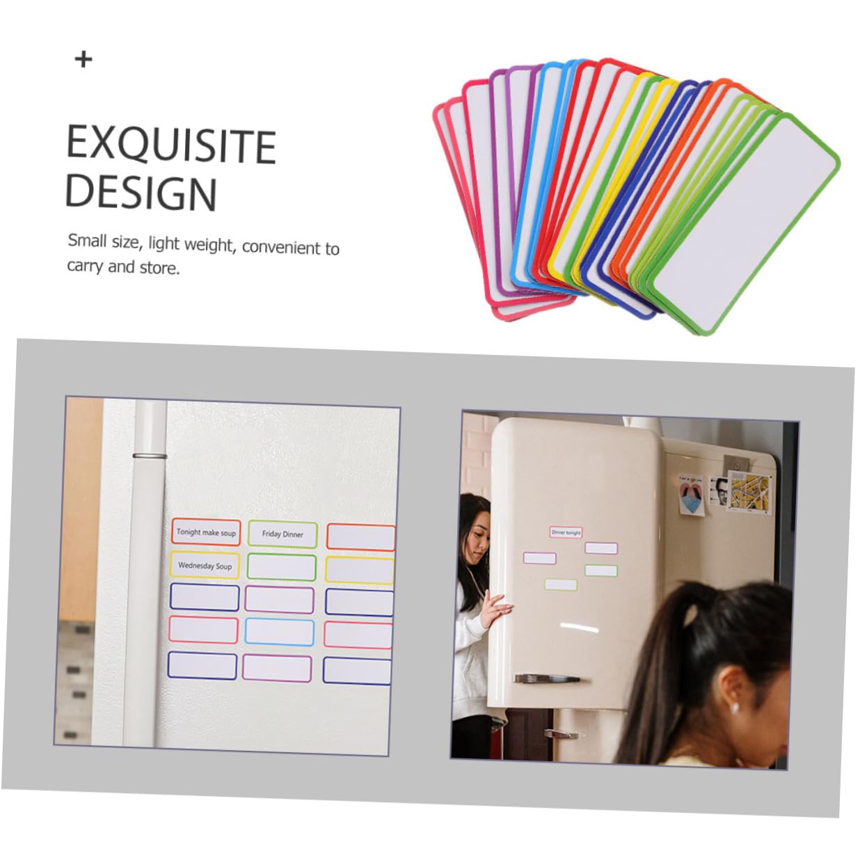 jojofuny 5 Set Etichetta Magnetica Magneti Per La Lavagna Magnete Adesivo Etichette Magnetiche Cancellabili A Secco Lavoro Magnetico Calamita Da Frigo Cartellino Del Adesivi 54 Pezzi*5