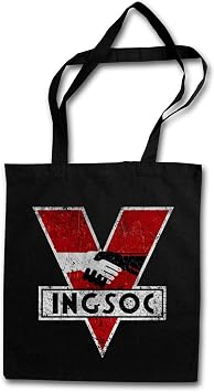 Urban Backwoods 1984 Logo Vintage INGSOC Shopper Reusable Hipster Shopping Cotton Bag