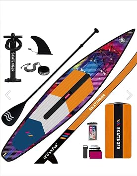 Skatinger Racing Paddle Board CMYK Racing Sup Board 380 cm x 76 x 15 Race inflatable surfboard Speed purpose Racing Board