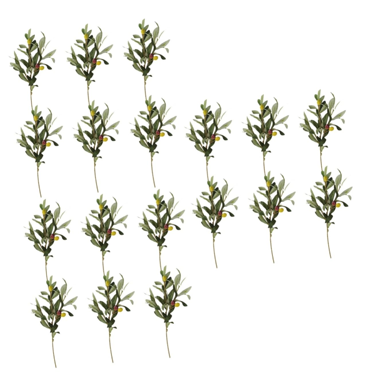 Cabilock 18piezas Ramas Artificiales Decorativas De Olivo Plantas Falsas para Jardín y Decoración del Hogar Diseño Realista para Centros De Mesa y Arreglos