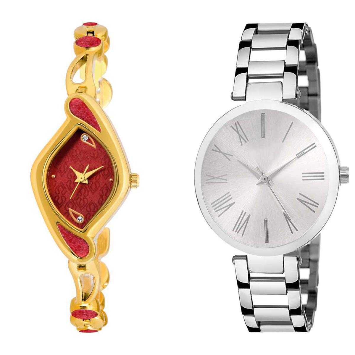 RPS FASHION WITH DEVICE OF R Analog Red Curve Dial & White Stainless Steel Girls Watch Combo 2 (B085B19J5R) Amazon Price History, Amazon Price Tracker