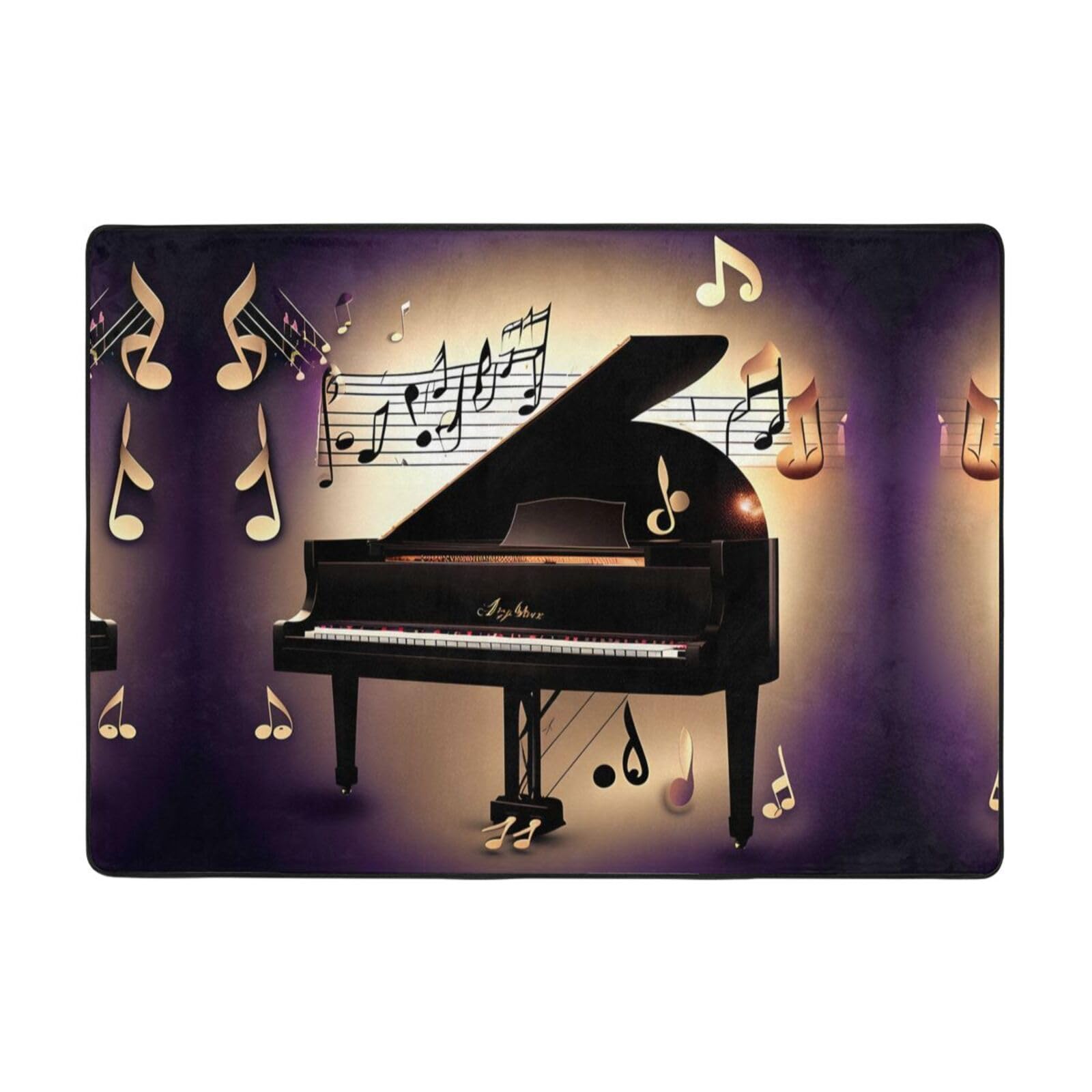 Tapis de piano de luxe en textile doux haut de gamme avec envers antidérapant durable