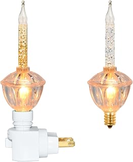 Night Lights Plug into Wall Decorative Bubble Night Light, 1 Clear Bubble Light Night Light with E12 Socket + 1 Clear Replacement Bulb, Vintage Bubble Night Lights for Holiday Christmas Lighting, 5W