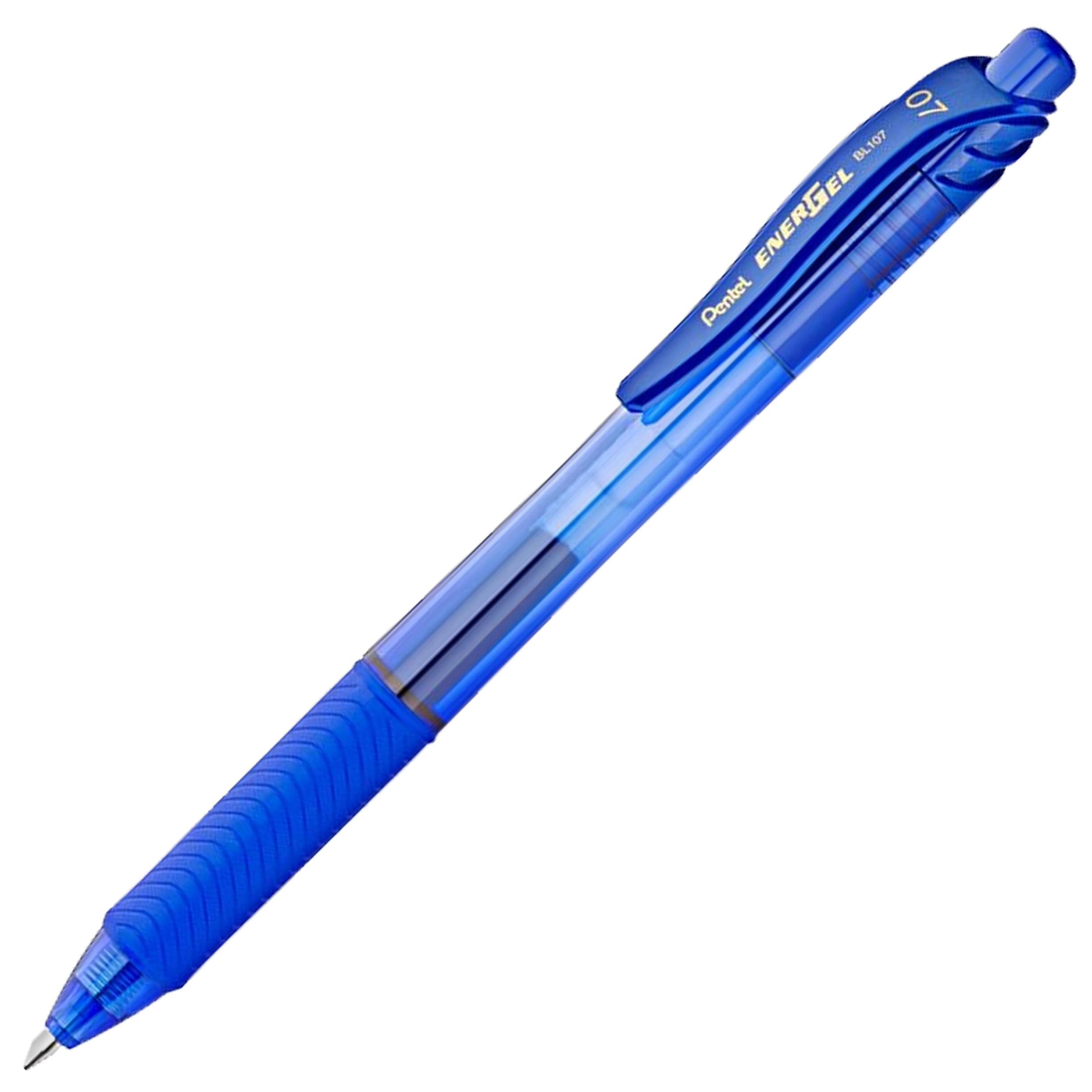Pentel Energel X BL107 Retractable Gel Rollerball Pens - 0.7mm Nib - Pack of 6 in Envelope Gift Packaging (Blue) - Image 3