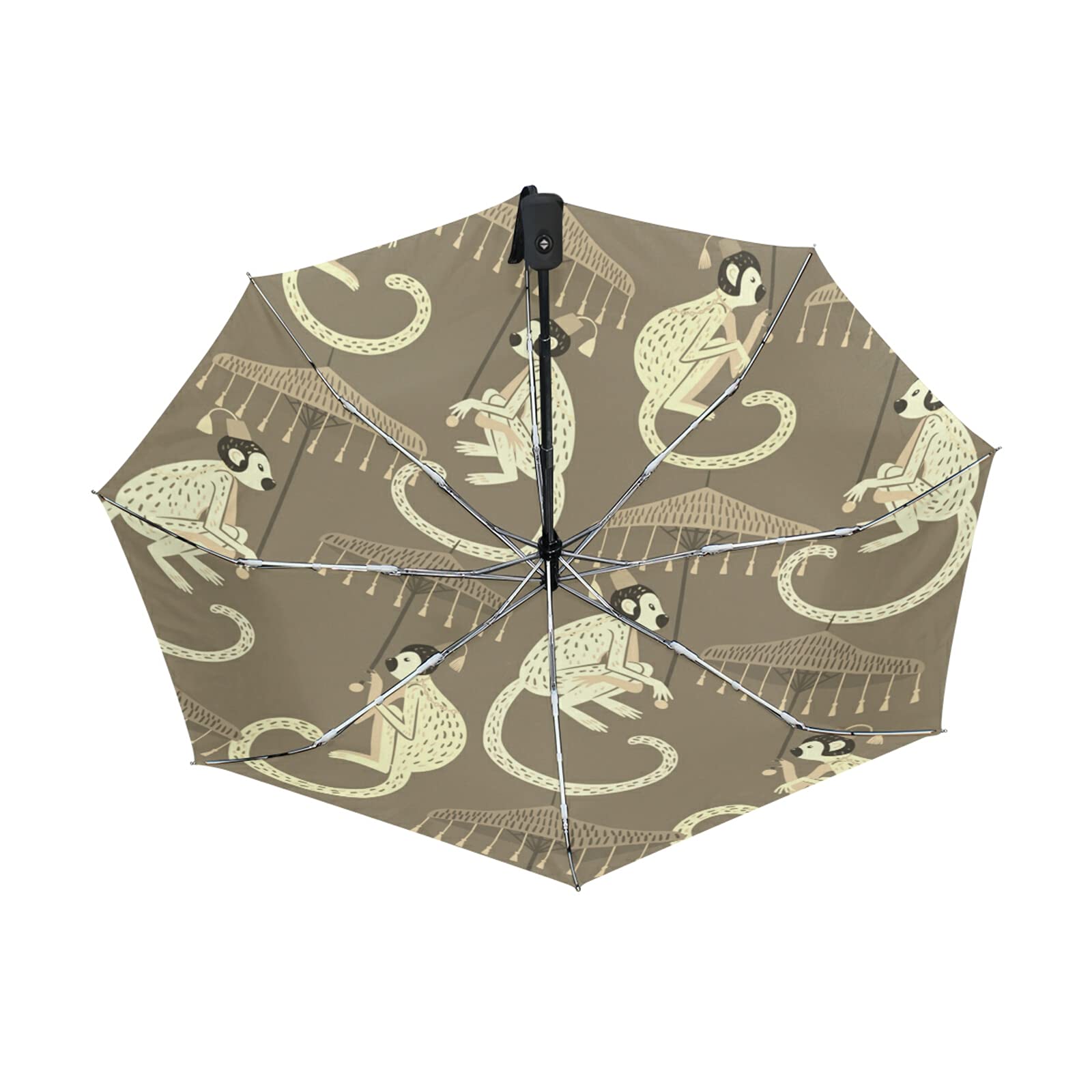 Parapluie pliable automatique à impression intérieure solide