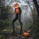 AW 7 Ft Scary Giant Large Animated Halloween Decorations Pumpkin Evil