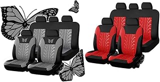 ERINGOGO 9 Peças 5 Capas De Assento Universais De Couro Almofada De Sela De Carro Almofadas De Sela Almofada De Carro Universal Protetor De Assento De Carro Tapete De Assento De Gato