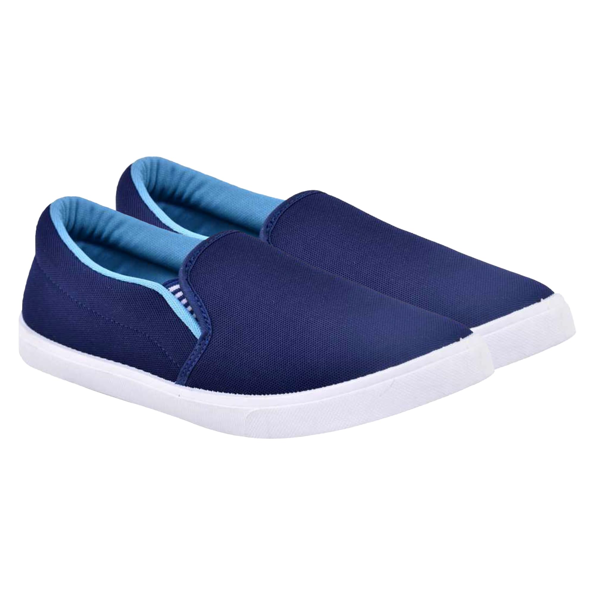 Canvas Loafers Casual Shoes for Men's & Boy's- Blue, Size UK 8-image-30
