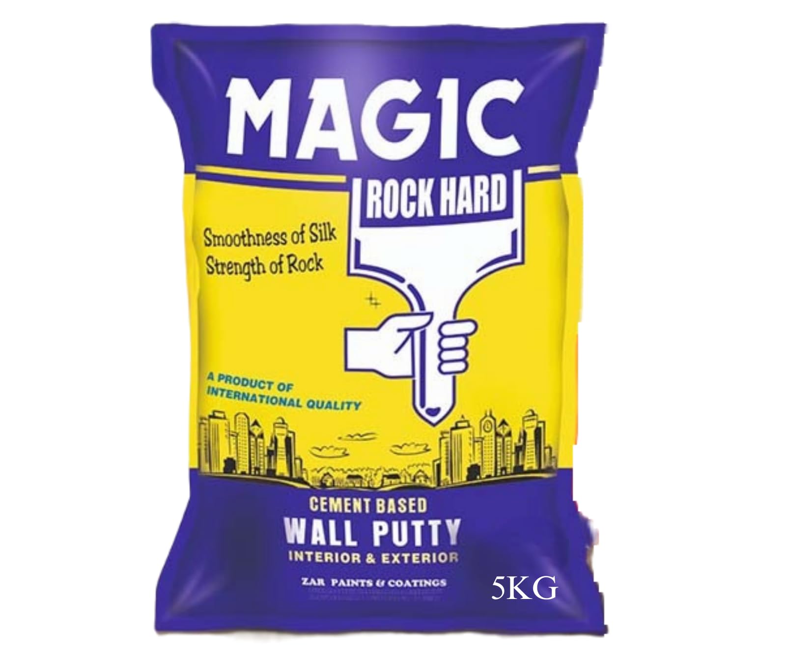 Magic Rock Premium Wall Putty Powder Smooth Finish Interior & Exterior Walls Painting | Holes | Clay Art | Crack repair Filler | Art & Craft (4 KG Bag) (B0D31LJ8GC) Amazon Price History, Amazon Price Tracker