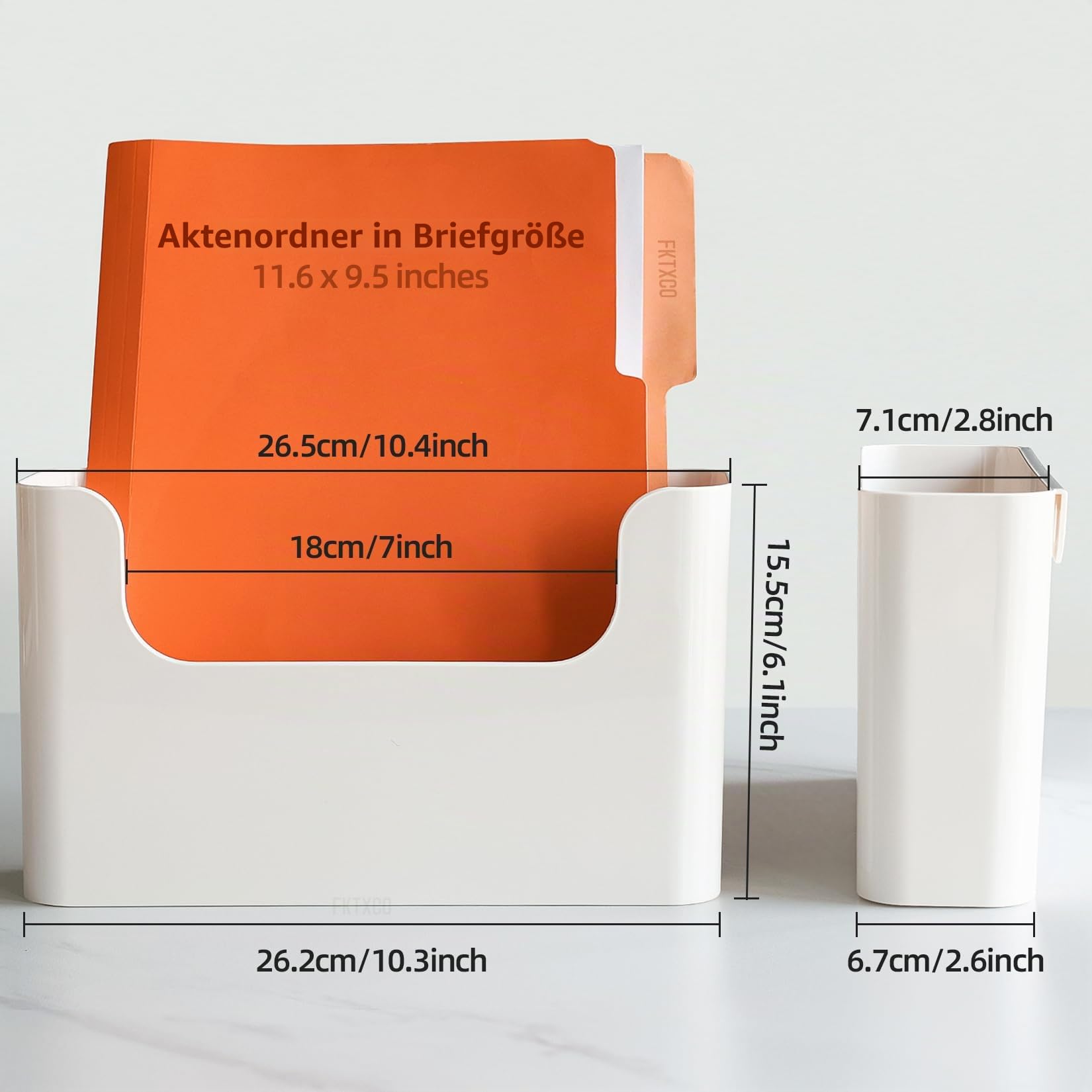 Hängende Wandhalterung, Akten-Organizer, Halter ohne Bohren, Tür, Büro, Post, Aufbewahrung, Zeitschriften, Umschläge, Planer, Wand, einzelne Tasche, Kunststoff (gebrochenes Weiß, 2 Stück)