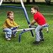 XDP Recreation Freedom Fun Metal A-Frame Kids Outdoor Swing Set 7 Child Capacity Backyard Playground Toy Set with Slide, 3 Swing Types, and See-Saw