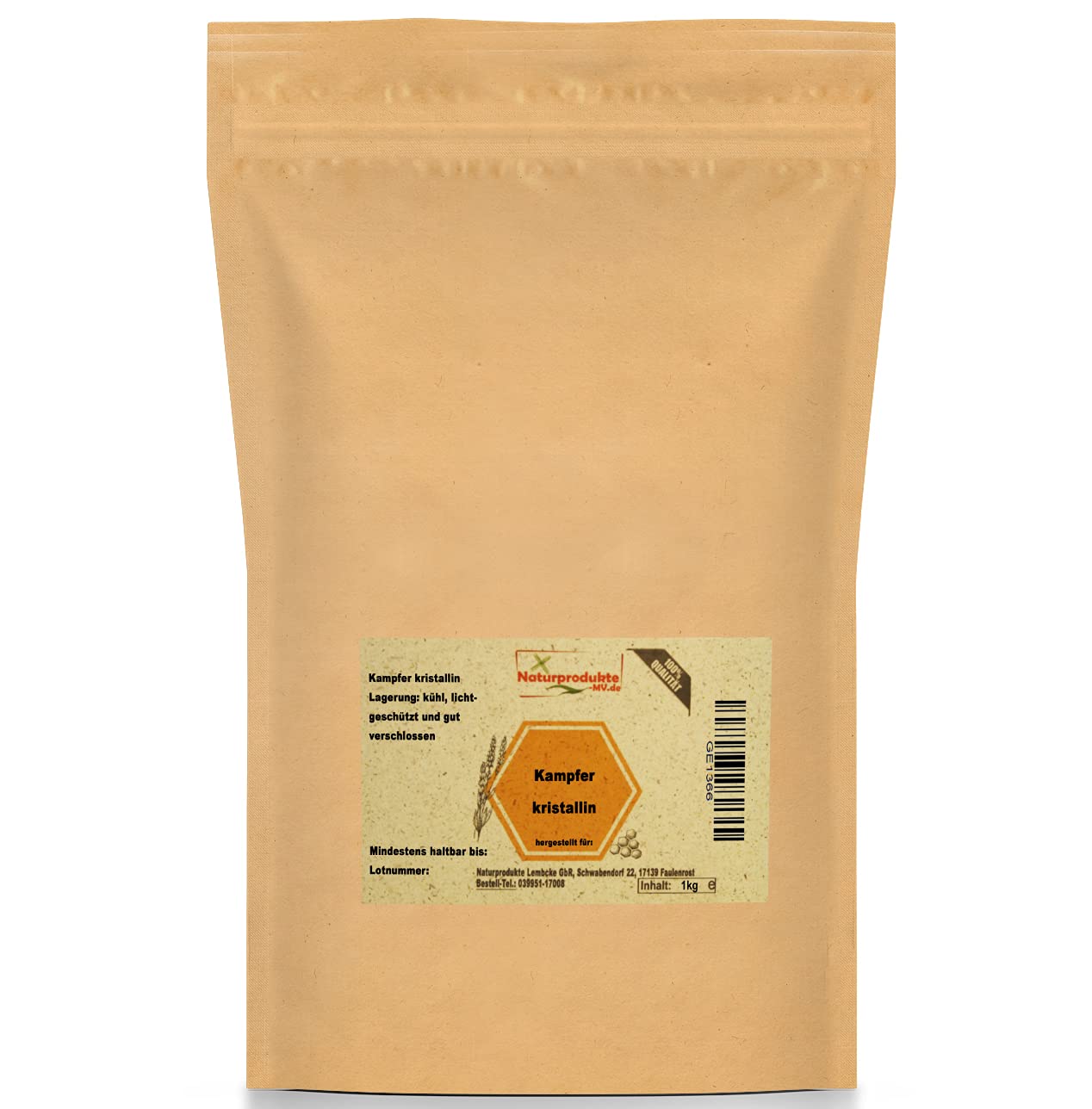 Kampfer kristallin (1 kg) Kampferkristalle 100% naturrein 1000g