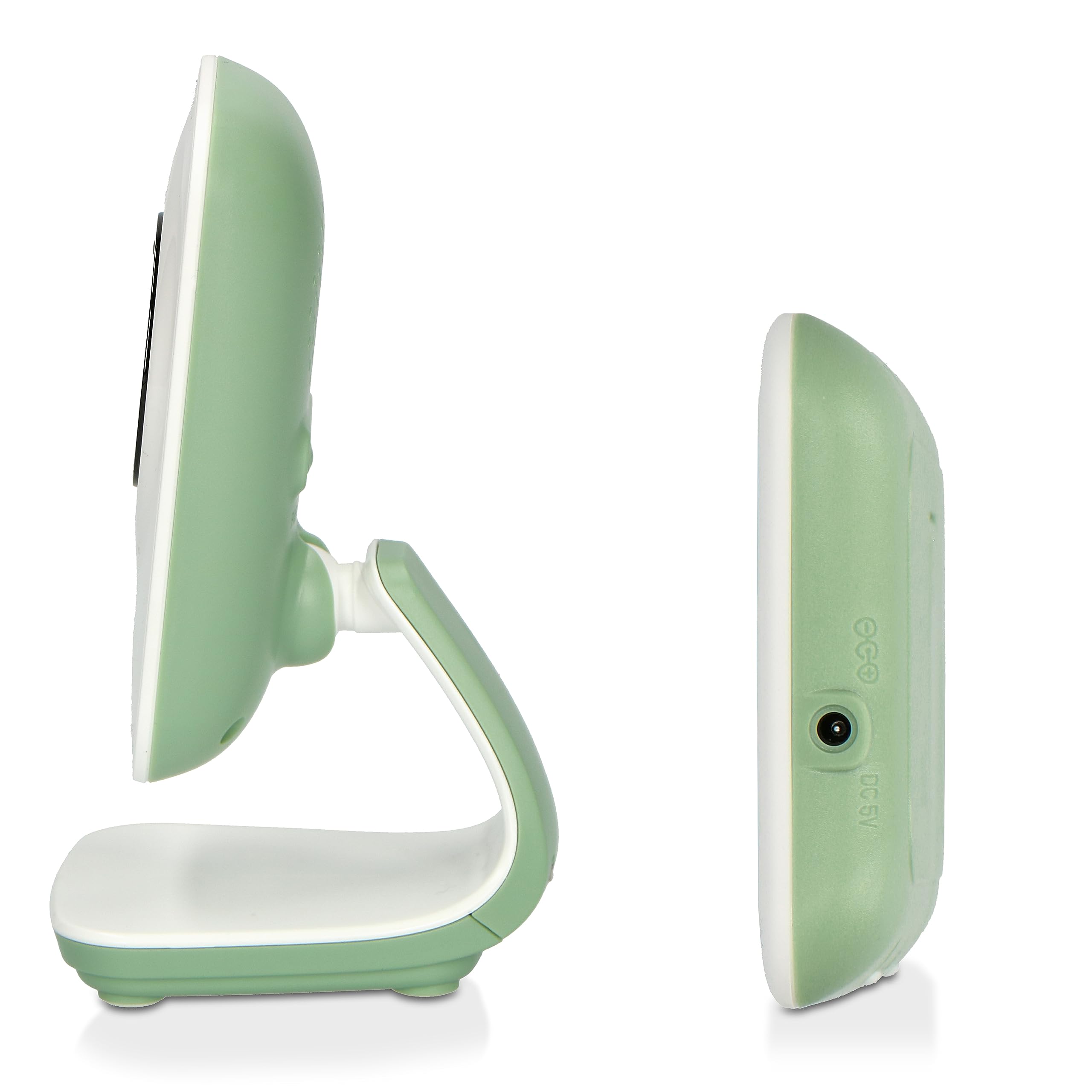 Alecto DVM149GN - Vigilabebés con cámara y Pantalla a Color de 4,3" - Vigilabebés con cámara de vídeo orientable, visión Nocturna, intercomunicación, Alcance de Altura - Blanco/Verde