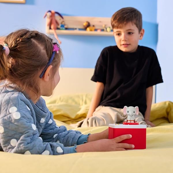 FABA - Cuentacuentos para Niñas y Niños, Altavoz con el Personaje Sonoro ELE el Elefante, Juego Educativo, Contenido EN ESPAÑOL Apto Desde 3 años - 5