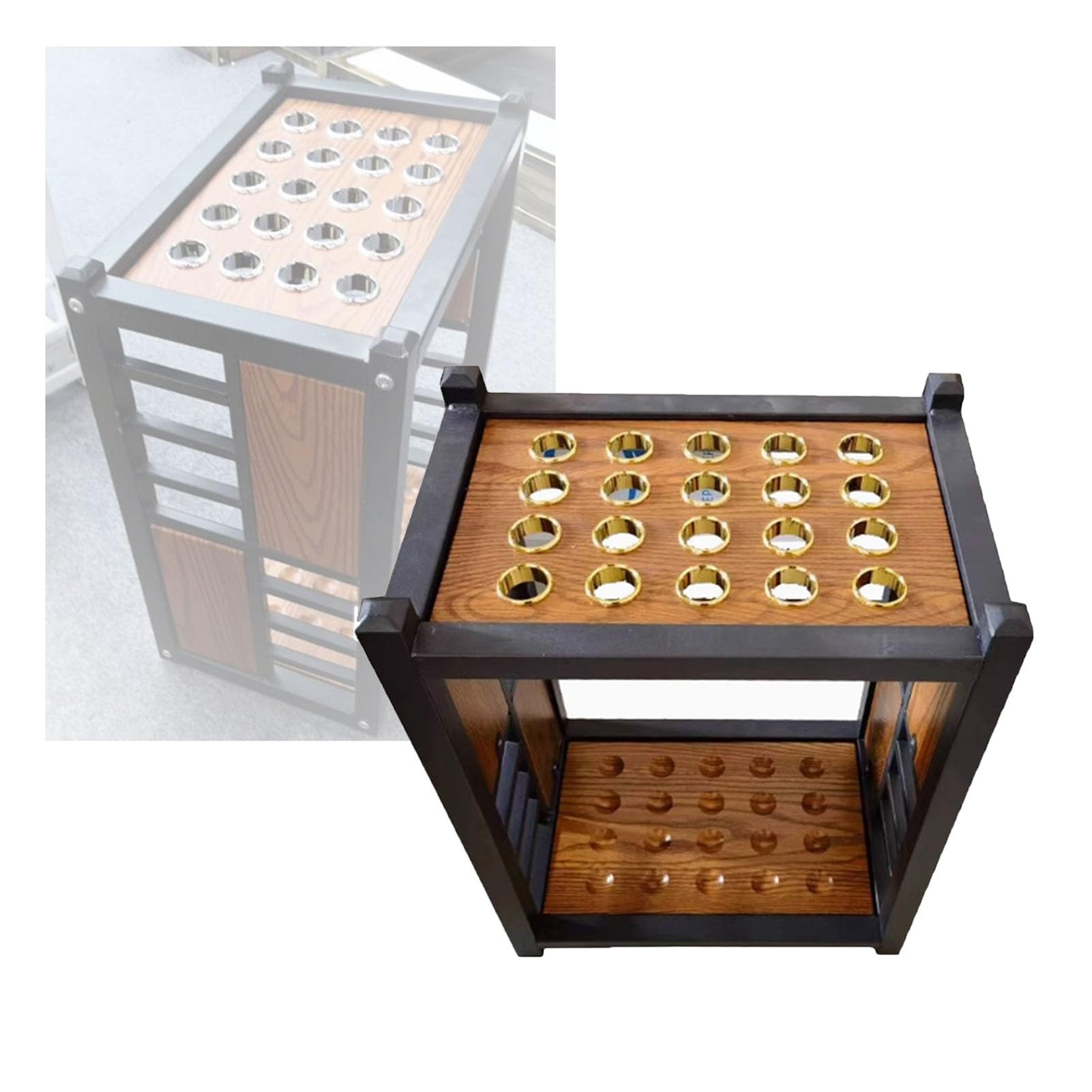 Râtelier de rangement pour queues de billard support sur pied haute capacité 20 emplacements