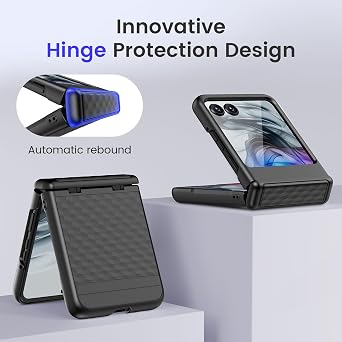 VEGO for Motorola Razr 2026/2025/2024 Case [Screen Protector] Cube Black