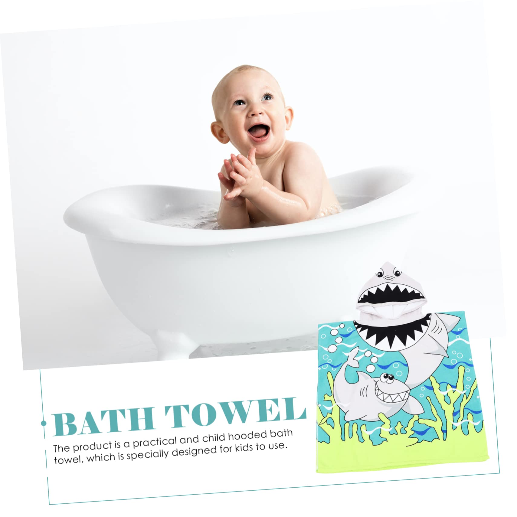 VICASKY 3pièces Serviette De Bain Garçon Fille Respirant avec Capuche Peignoir Cartoon Et Absorbant pour Et pour