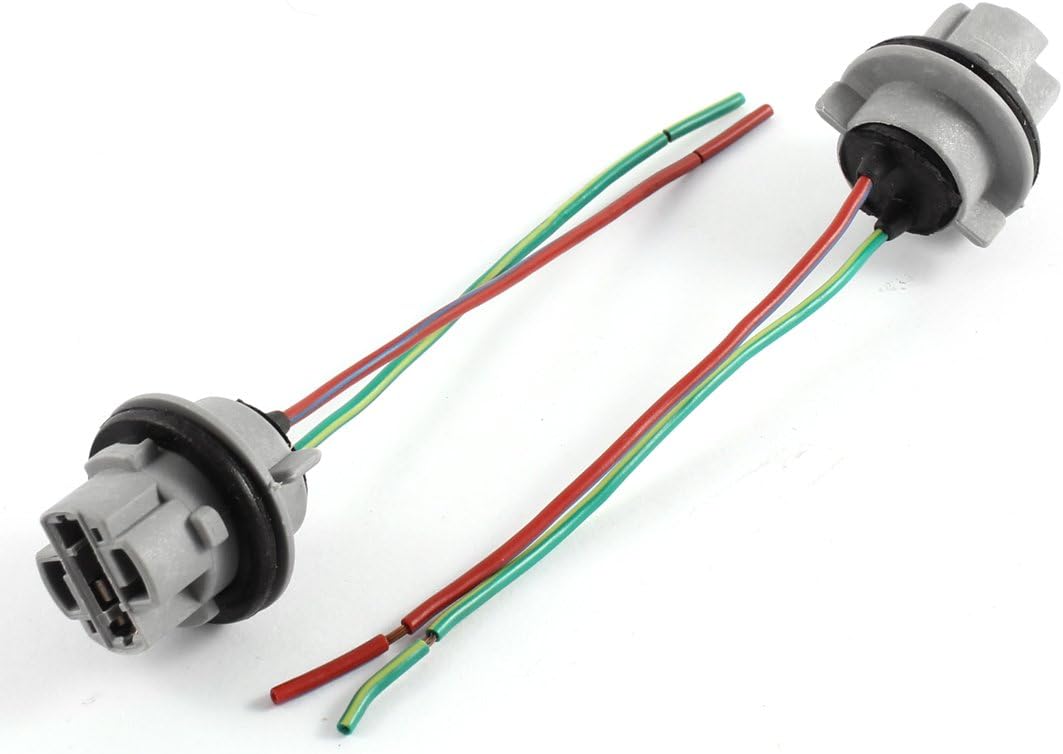 uxcell 2 Pcs T20 W21W 7440 LED Bulb Socket Car Light Wire