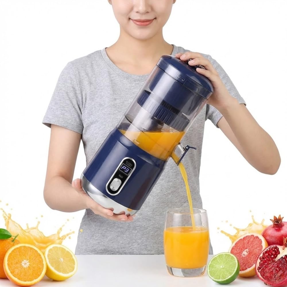 Drumstone (𝐒𝐩𝐞𝐜𝐢𝐚𝐥 𝟏𝟓 𝐘𝐞𝐚𝐫𝐬 𝐖𝐚𝐫𝐫𝐚𝐧𝐭𝐲) USB Rechargeable Electric Citrus Juicer, Cordless Fruit Squeezer for Orange, Lemon, Grapefruit & Pomegranate, High Juice Yield, Compact-image-32