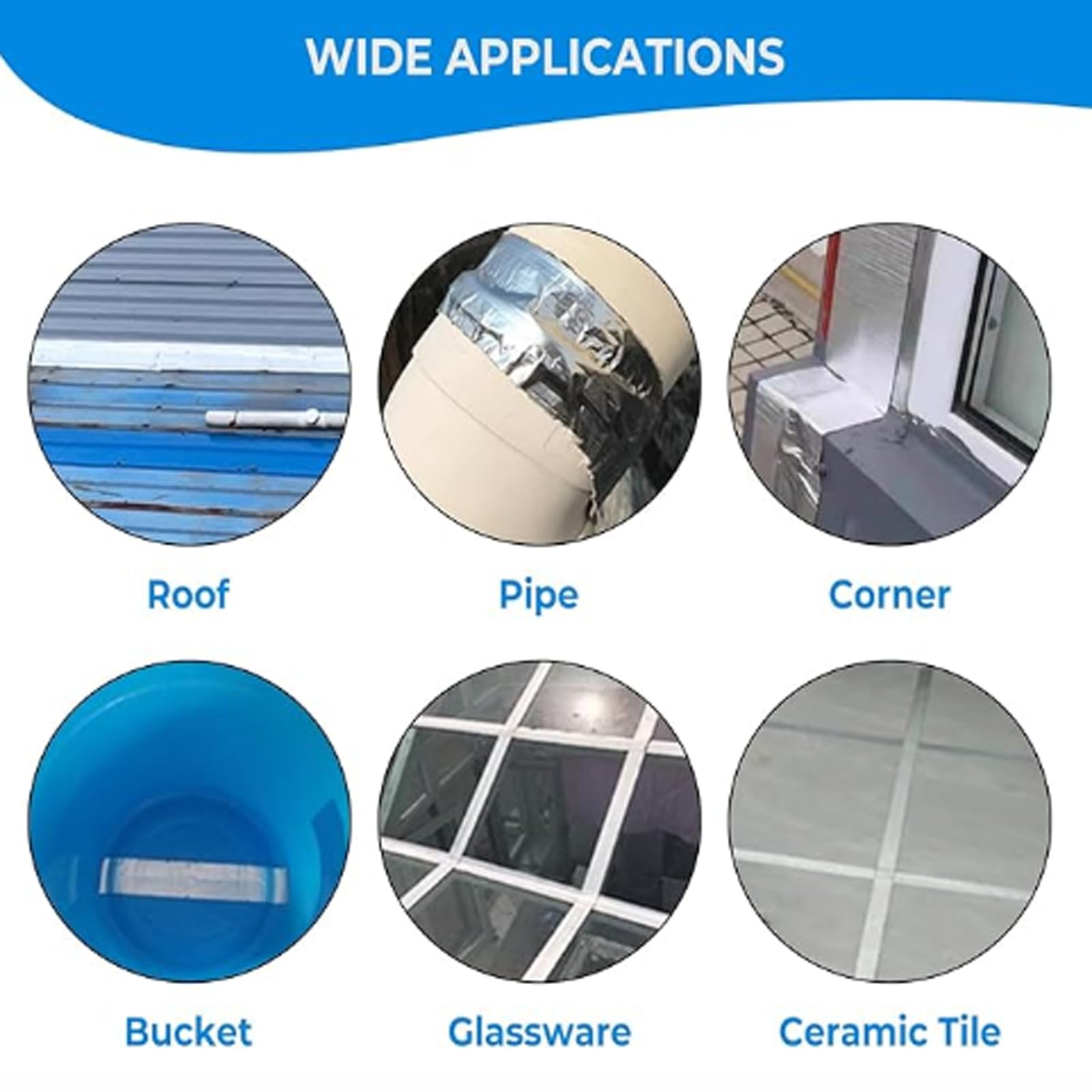 Cinta Impermeable Cinta de Butilo Impermeable Autoadhesiva Cinta de Sellado de Butilo de Reparación Multiusos para Fugas de Techo reparación de Grietas ruptura de tuberías