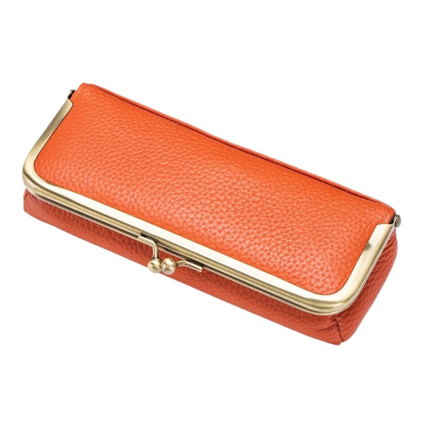 Brillenetui, Brillenetui for Damen und Herren, Clip-Sonnenbrillen-Aufbewahrungsetui, modisches Augenbrauenstift-Etui, Brillenbox(Orange)