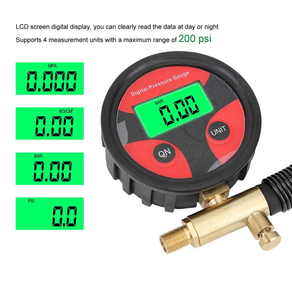 Amazon.co.jp: Akozon デジタルタイヤ空気圧計車マルチ機能LCDデジタル