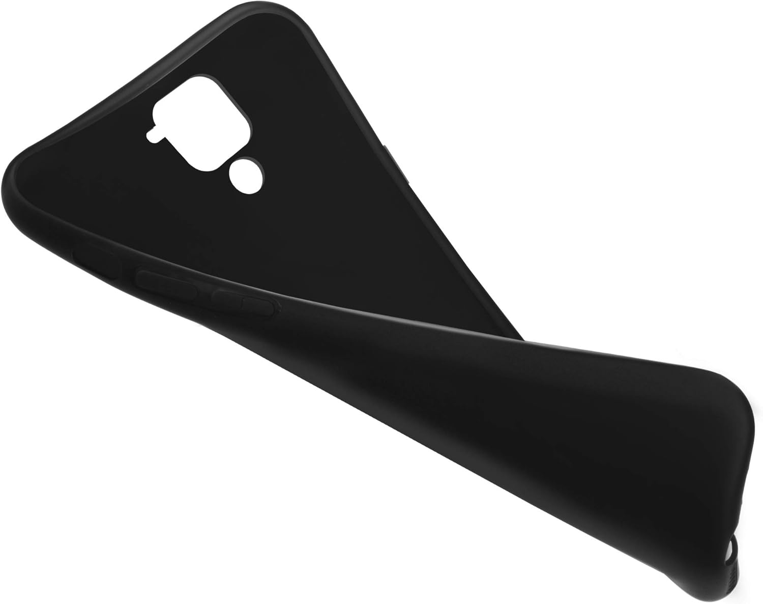Moozy Minimalist Series Silicone Lightweight Case for Xiaomi Redmi Note 9, Black