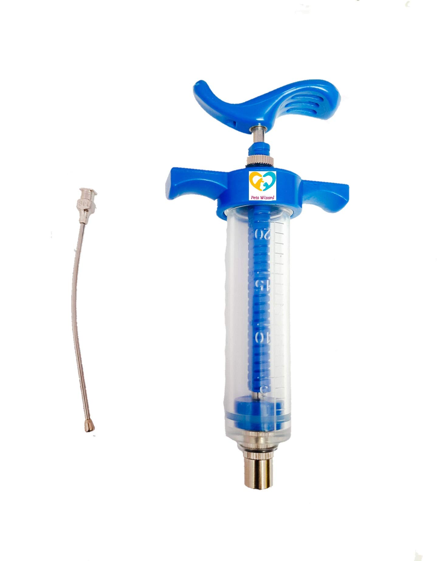 Pets Wizard - Hand Feeding Syringe with Stainless Steel Needle for Birds (20ml) (20 ML Syringe with 14 G Needle) (B08TJ2DFHS) Amazon Price History, Amazon Price Tracker