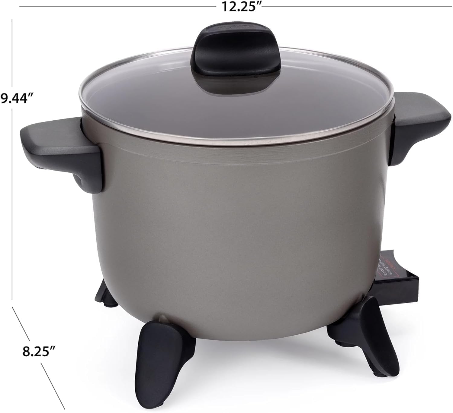 Kitchen Kettle Multi-Cooker and Electric Deep Fryer with Non-Stick Ceramic Surface, Steamer and Fryer Basket, 5-Quart - 1200W Multi-Use Kitchen Appliance