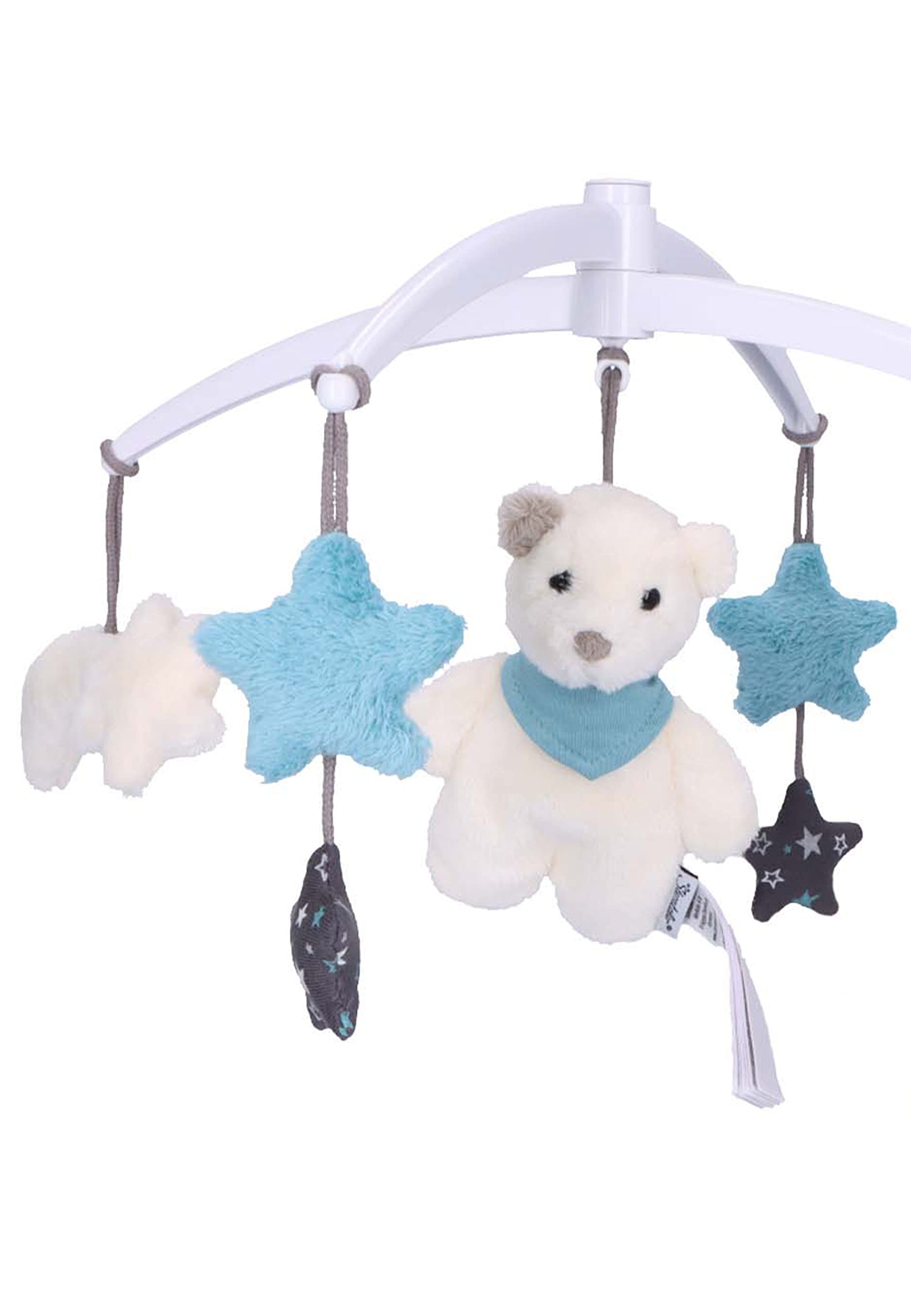 Sterntaler Mobile pour bébé, unisexe, motif ours polaire Elia, carillon éolien, jouet pour lit de bébé, mobile pour bébé, écru