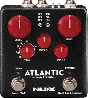 NUX NDR-5 NUX | Atlantic Delay & Reverb Pedal,Black