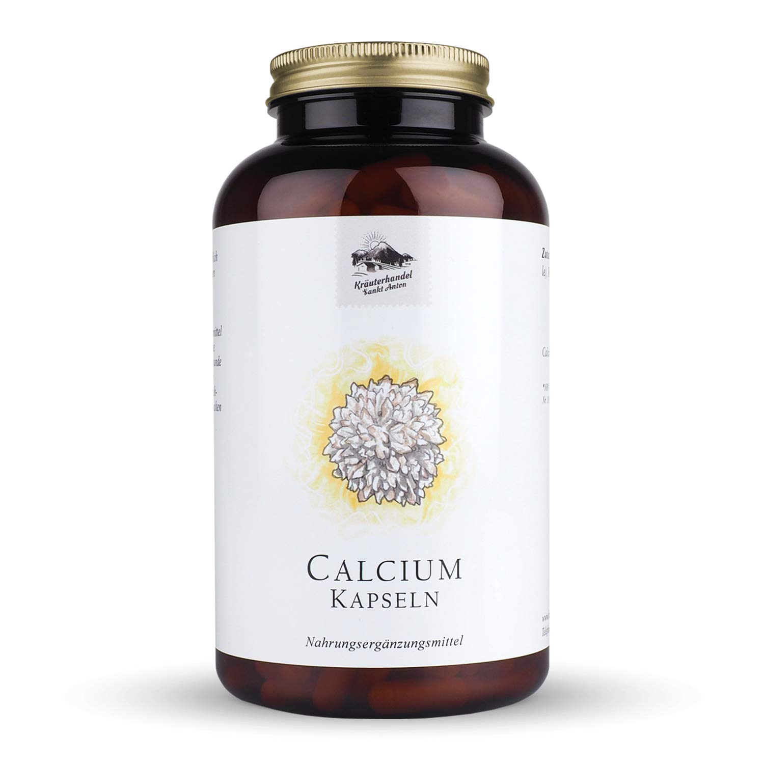 KRÄUTERHANDEL SANKT ANTON Calcium, 300 Kapseln, 1000 mg Kalzium Tagesdosis, Hochdosiert, Laborgeprüft, Deutsche Premium Qualität