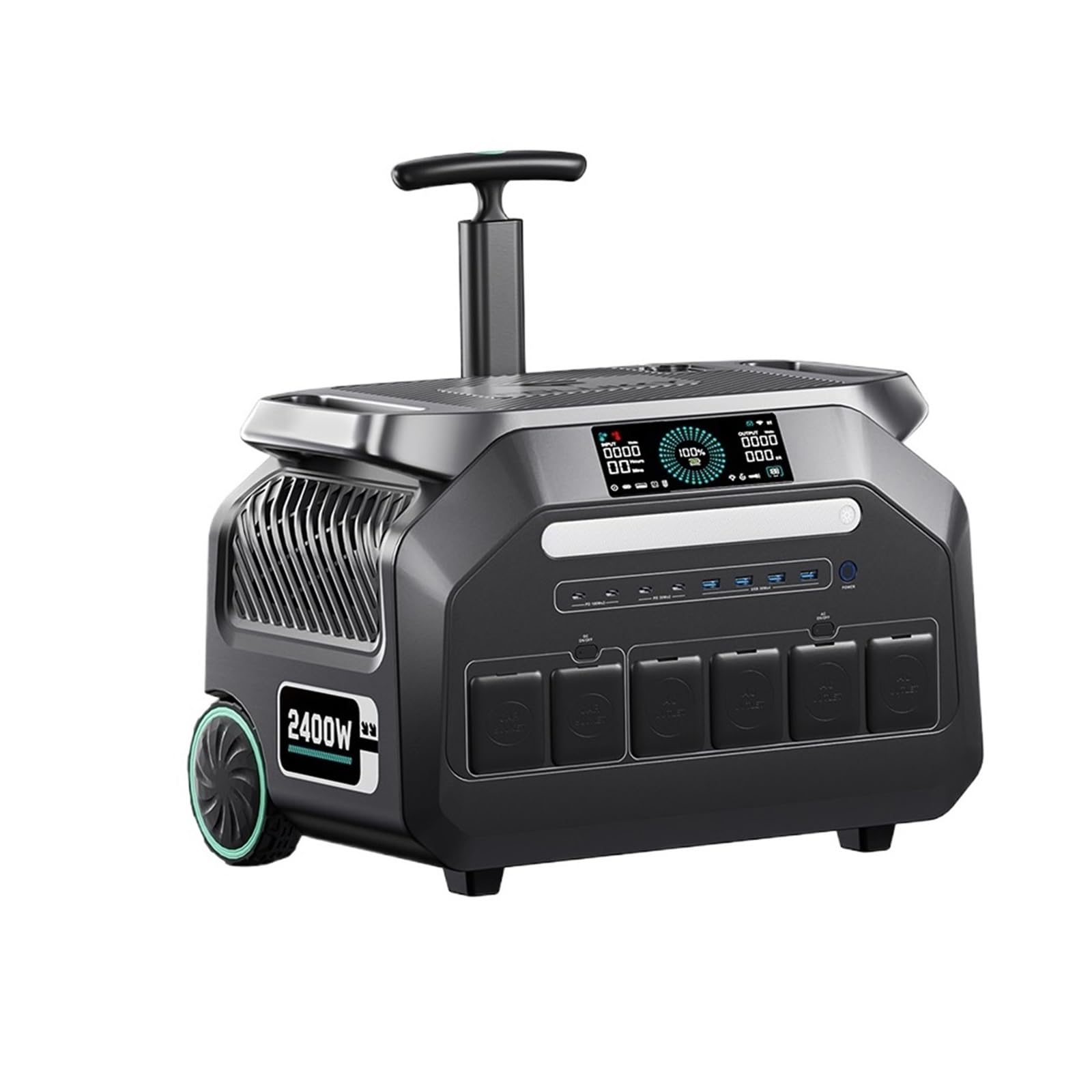 IEE P2400 2400W Centrale Électrique Portable 2048Wh Life Camp Génération Solaire APP Contrôle Avec Lumière Sortie Ca/sortie PV Inupt Haute éNergie